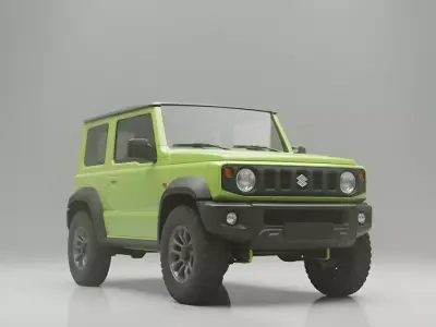 Suzuki Jimny 2019 4x4 Off Road Vehicle Low-poly 3D model