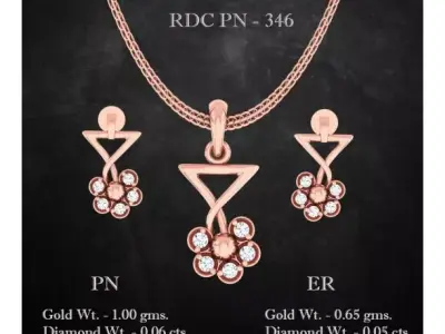 Pendant Earrings combo - 346 3D print model