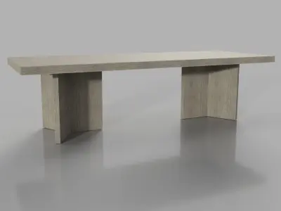 RH Ludlow Rectangular dining table 3D model