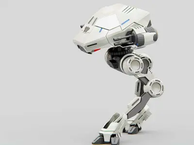 COMBAT DROID S-50 Rigged for Unreal Engine - Unity - MIXAMO  3D model