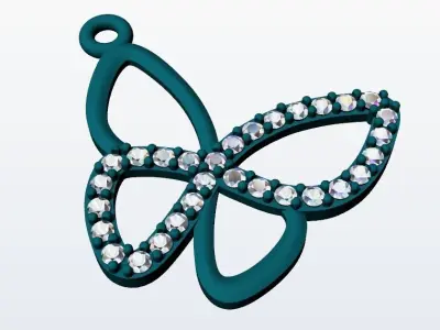 Butterfly Pendant Free 3D print model