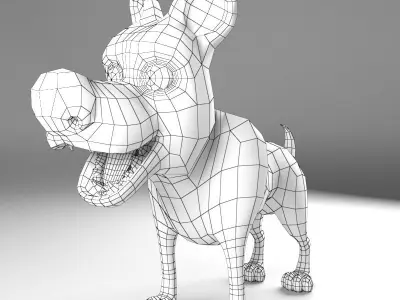 Cartoony dog Low-poly 3D model