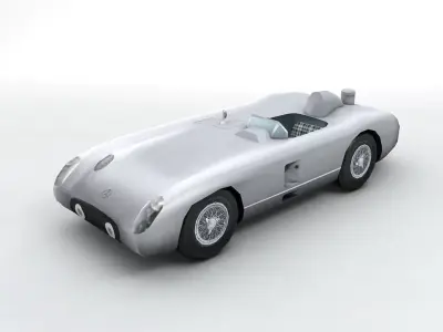 Mercedes Benz 300 SLR LOW Low-poly 3D model