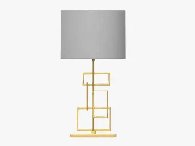 Table lamp with lampshade 05 3D model
