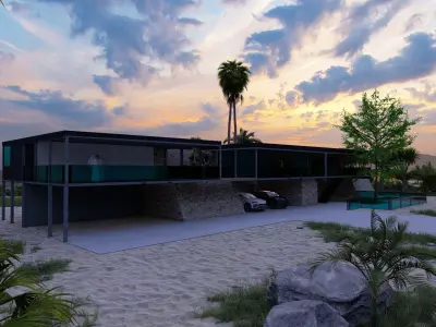 Casa Scene- Beach villa-Modern House 3D model
