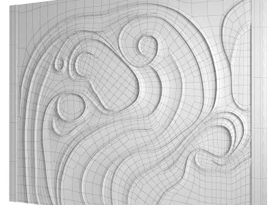 Decorativ panel wave 29 3D model