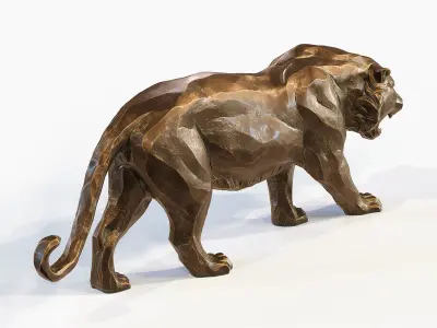 Decorative Tiger statuette 3D print model