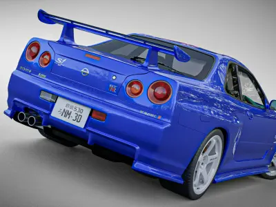 Nissan Skyline GTR R34 V - spec II S - tune 3D model