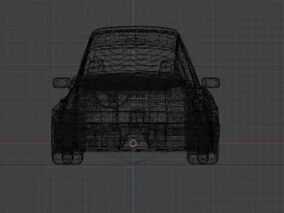 Stylized Cartoon Sports Car  Low Poly 3D Model 3D model