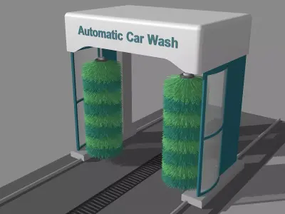 The Simple Automatic Car Wash Machine 3D model