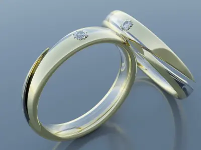 Gold Ring Jewelry 3D print model
