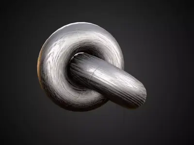 Two Ring Buckle Ornament Low-poly 3D model