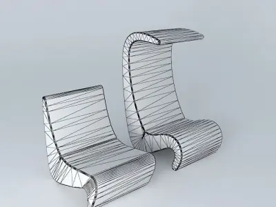 Amoeba Chair - Verner Panton (1970) Free 3D model