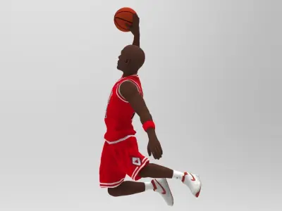 Michael Jordan ready for full color 3D printing  3D print model
