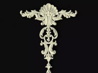 Central decor ornament for furniture 3D model 973