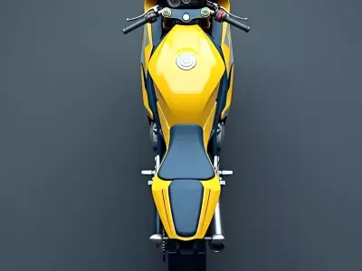 High Performance Sport Motorcycle Low-poly 3D model