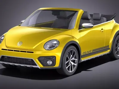Volkswagen Beetle Dune Convertible 2017 VRAY  3D model
