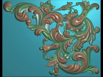3D DOOR FLOWERS 3D print model