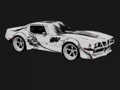 Classic American Muscle Car 3D print model