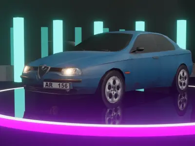 Alfa Romeo 156 Low-poly 3D model