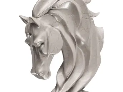 Horse statue Low-poly 3D model