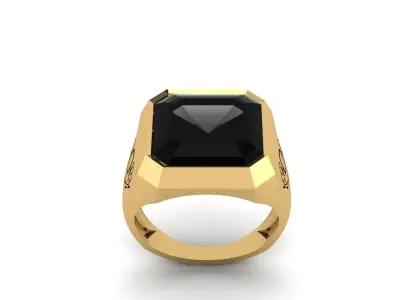 Square Signet Ring R 168 3D print model