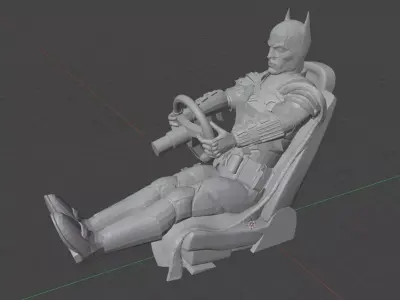 The Batman Driving Figure Scale Suits The Bandai Batmobile Kit 3D print model