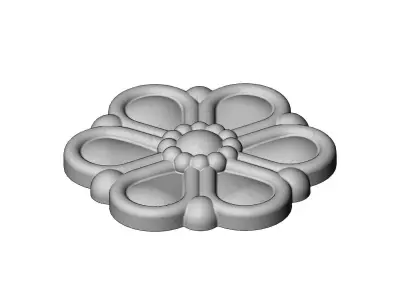 Daisy flower rosette 3D print model