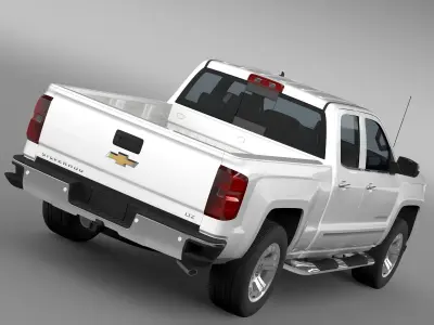Chevrolet Silverado LTZ Z71 Double Cab GMTK2 St Box 2016 3D model