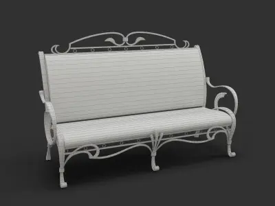 Wrought Bench 3D model