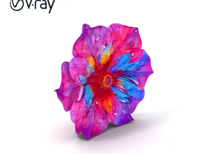 Vibrant Floral Design Model Pack Low-poly 3D model