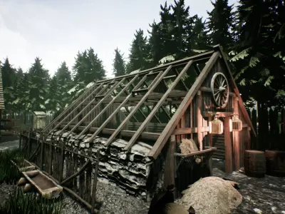 Viking Household Unreal Engine UE4 Low-poly 3D model