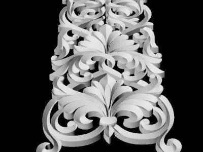 Central decor ornament for furniture 3D model 473