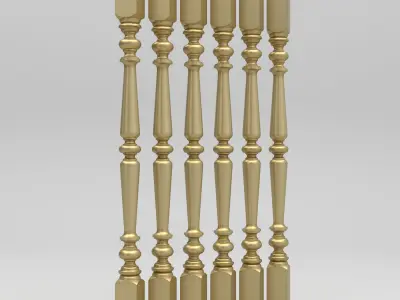 Carved Baluster 3D model