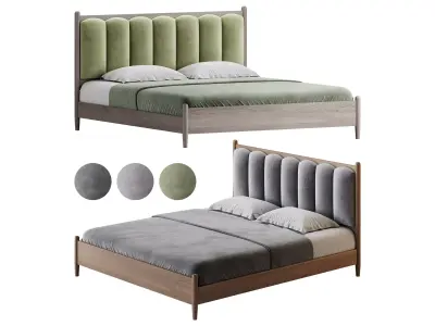 Scandinavian Interior Design Pallet Bed 3D model