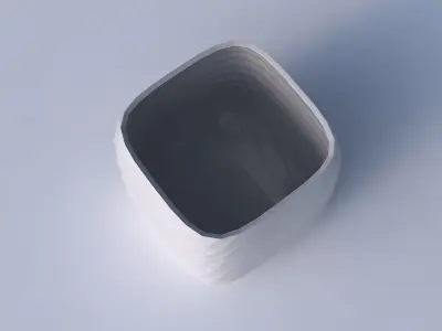 Vase quadratic stumpy with uniform polygons 3D print model