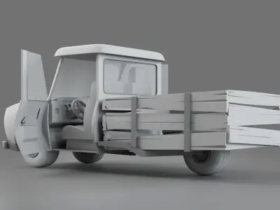 Stylized Car Low-poly 3D model