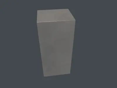 Tall Grey Three Drawer Filing Cabinet Low-poly 3D model
