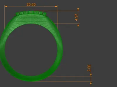 Diamond Mens Ring Size 11 Gold Silver Platinum Luxury Jewelry 3D print model