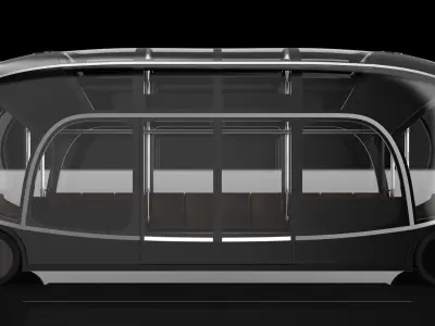 Self-driving city bus concept Orangery 3D model