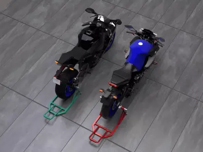 Yamaha MT 10 and Yamaha R1 3D model