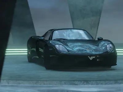 Car studio Scene 3D model