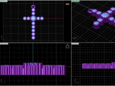 classic diamond cross 3D print model