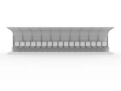 Soccer Bench 03 3D model