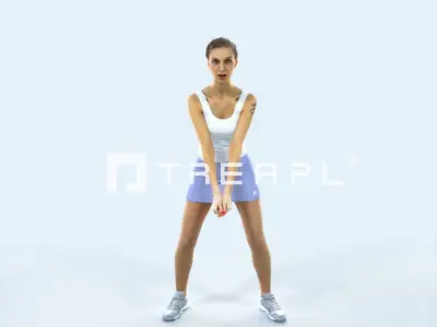 Aspiration 15L Digging Volleyball Sports Woman Low-poly 3D model