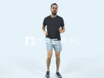 QAG07 4X Sports Beach Running Jogging Man Woman 003 Low-poly 3D model