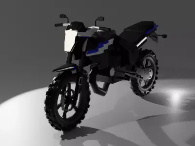 motorcycle streetbike Low-poly 3D model