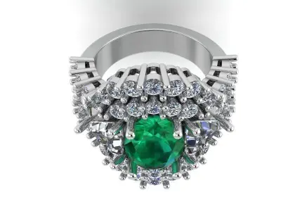 Diamond Luxury Ring 1367 3D print model