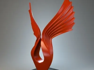 Sculpture Wings P 3D print model