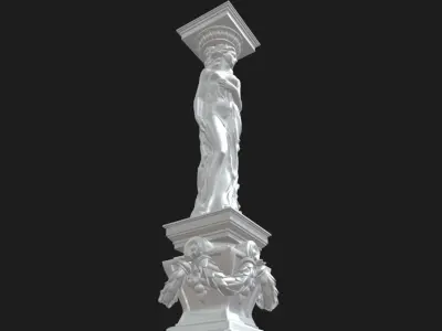 woman girl column 3D model